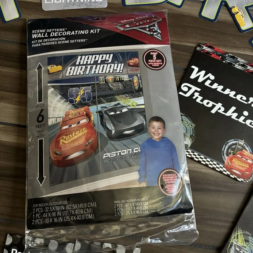 Disney Cars 3 Birthday Party Decorations Lightning McQueen Jackson Storm Cruz